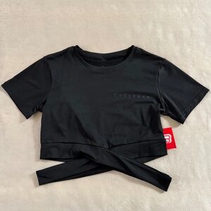 CycleBar Crop Performance Tee (Holographic)